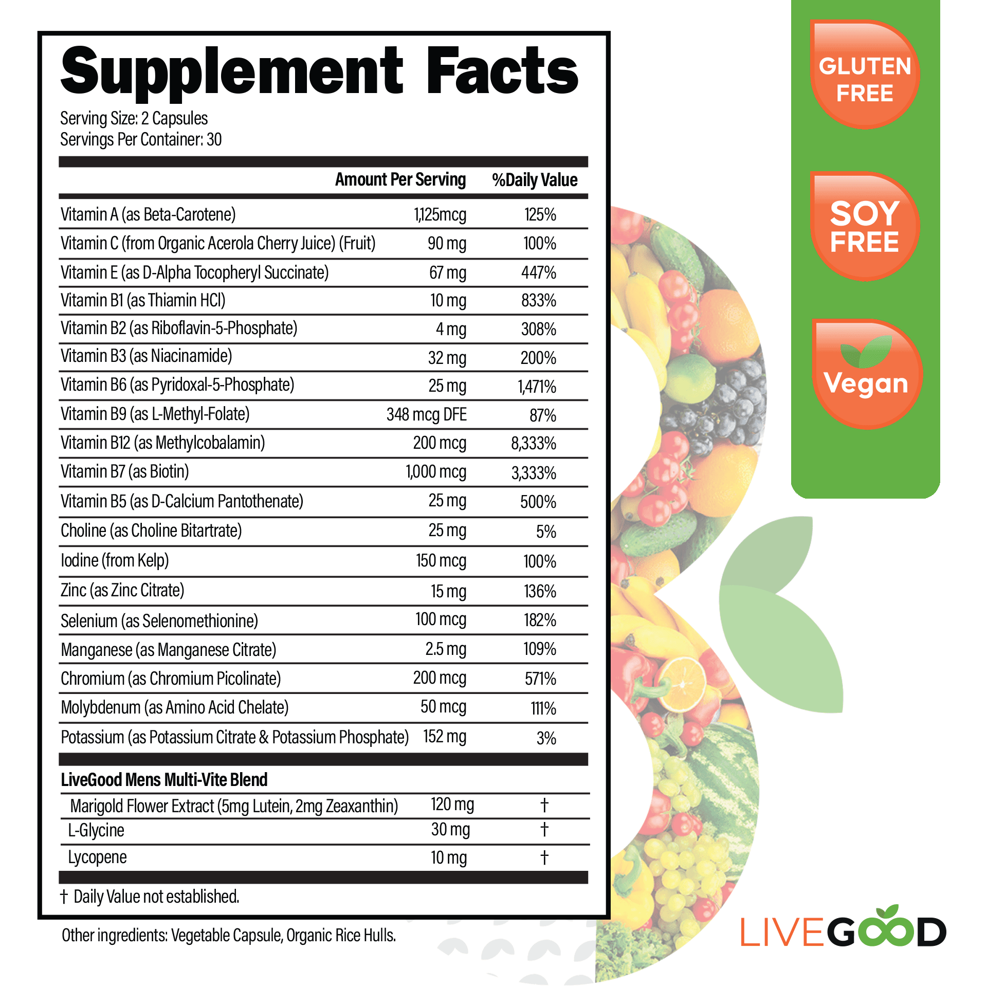 Bio-Active Complete Multi-Vitamin For Men detail