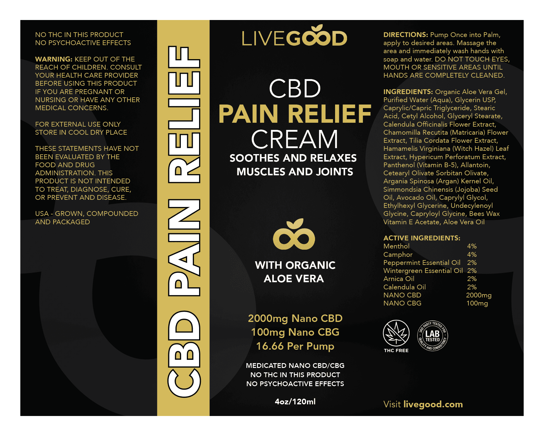 CBD Pain Relief Cream detail