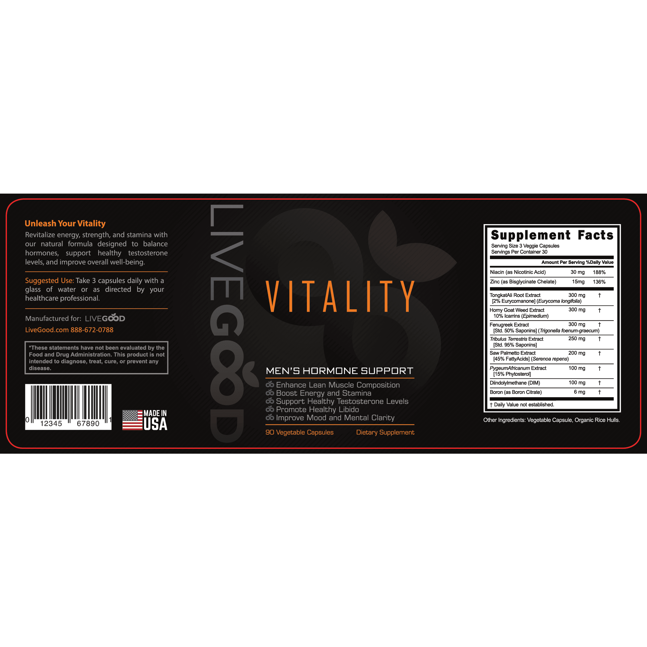 Vitality - Men's Hormone Support detail