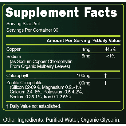 Chlorophyll and Zeolite Detox detail