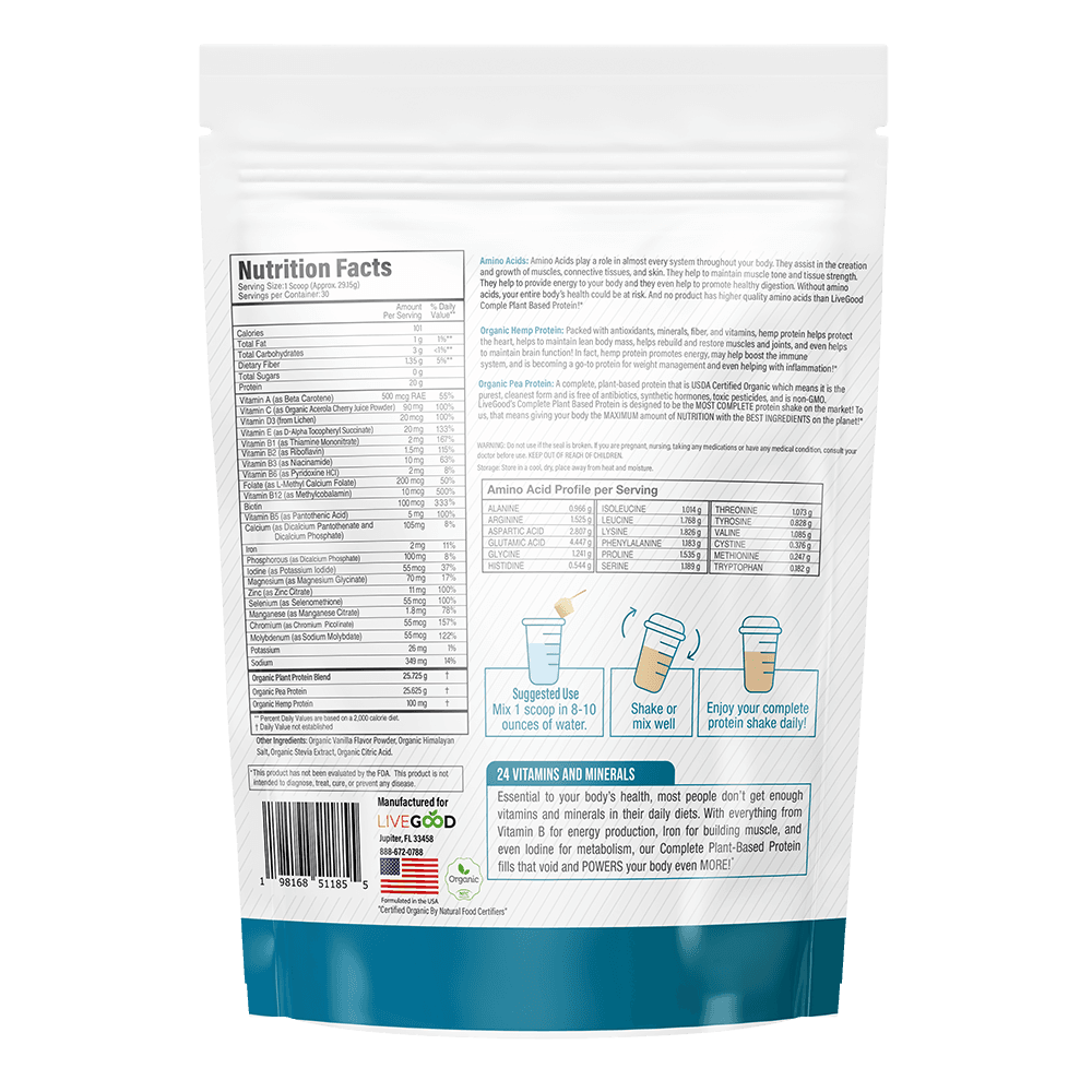 Organic Complete Plant-Based Protein detail